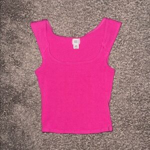 BDG Fuchsia Ribbed Tank Top
